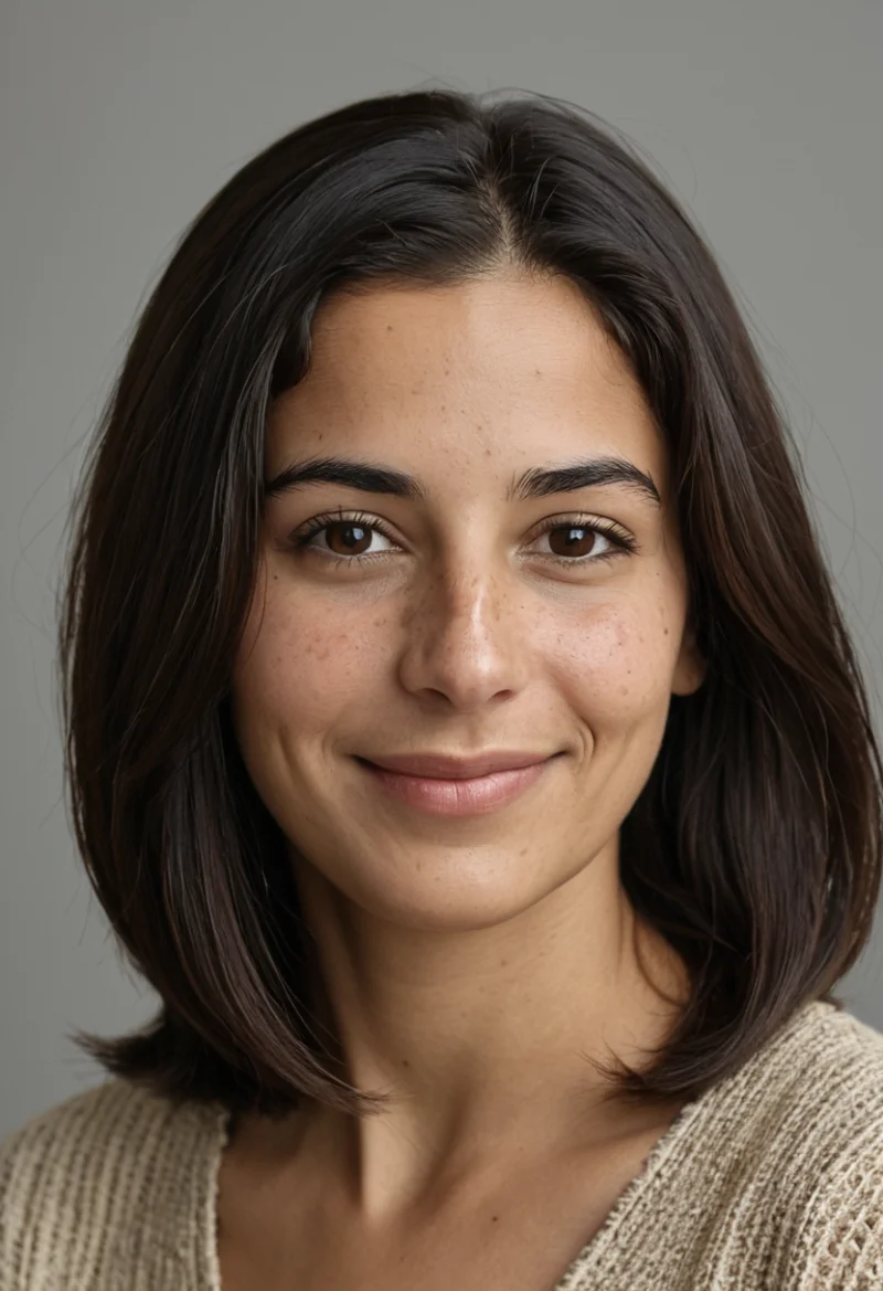 Arabisch, Weiblich, Braun Haare, Braun Augen – KI Portrait