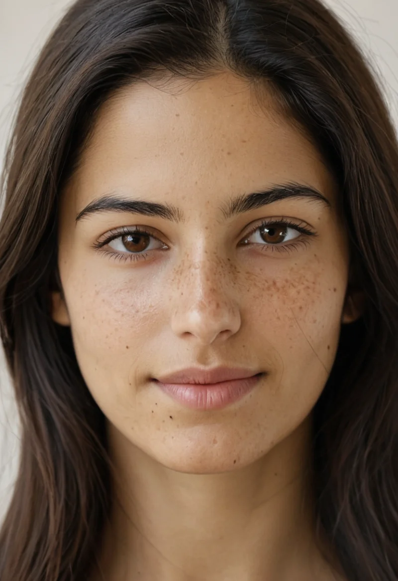 Arabisch, Weiblich, Braun Haare, Braun Augen – KI Portrait
