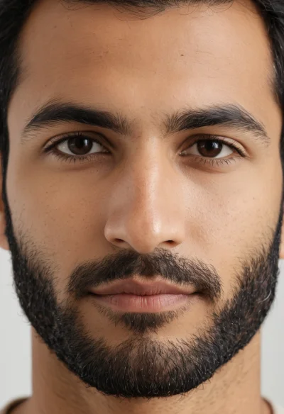 Arabisch, Männlich, Schwarz Haare, Braun Augen – KI Portrait