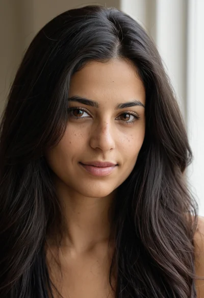 Arabisch, Weiblich, Braun Haare, Braun Augen – KI Portrait
