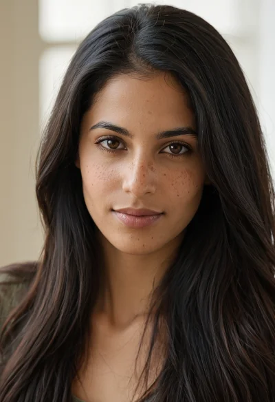Arabisch, Weiblich, Braun Haare, Braun Augen – KI Portrait
