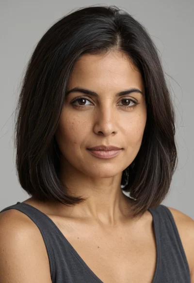 Arabisch, Weiblich, Braun Haare, Braun Augen – KI Portrait