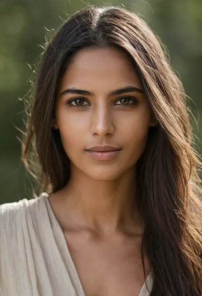 Arabisch, Weiblich, Braun Haare, Braun Augen – KI Portrait