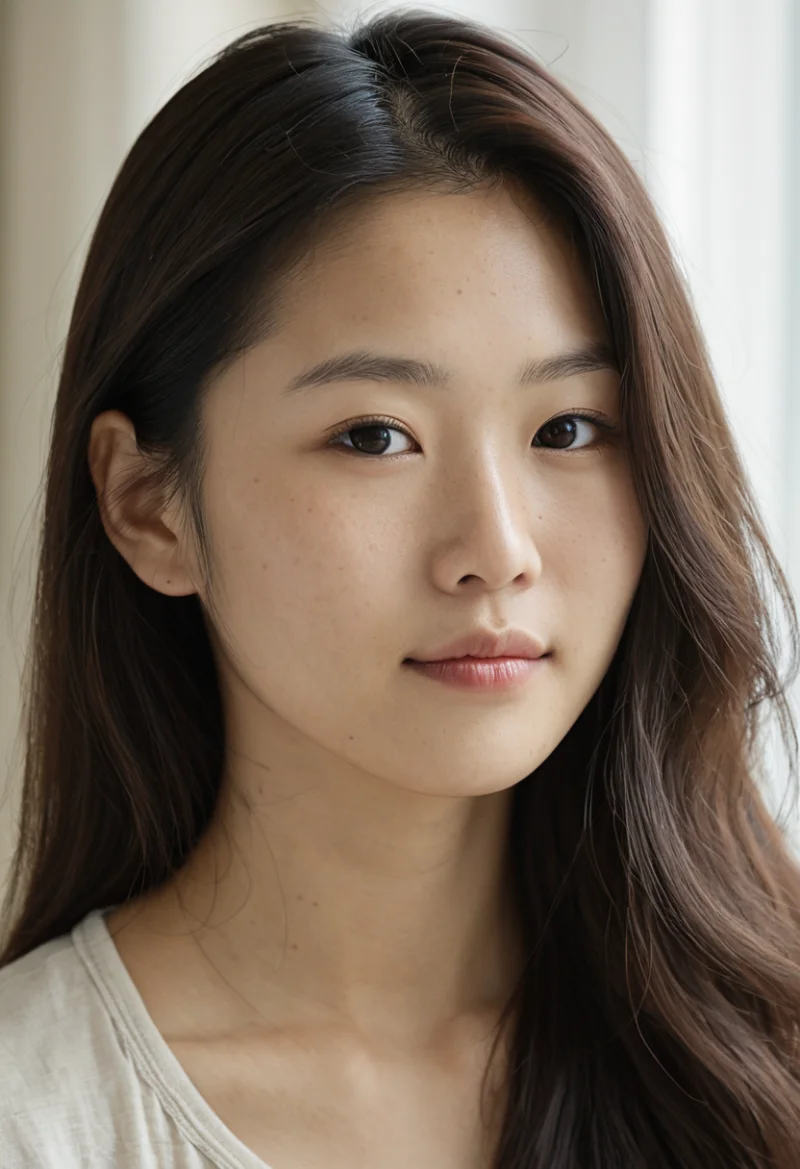Asiatisch, Weiblich, Braun Haare, Braun Augen – KI Portrait