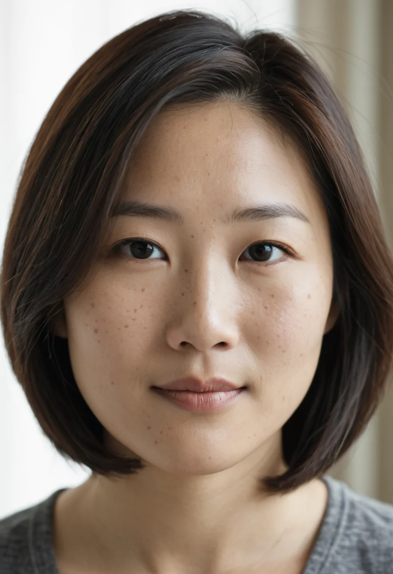 Asiatisch, Weiblich, Braun Haare, Braun Augen – KI Portrait