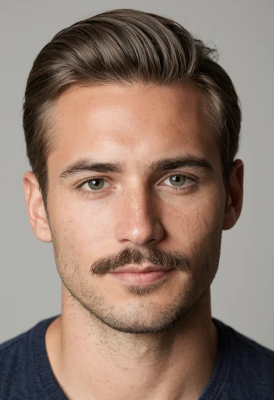 Europäisch, Männlich, Braun Haare, Braun Augen – KI Portrait
