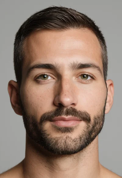 Europäisch, Männlich, Braun Haare, Braun Augen – KI Portrait