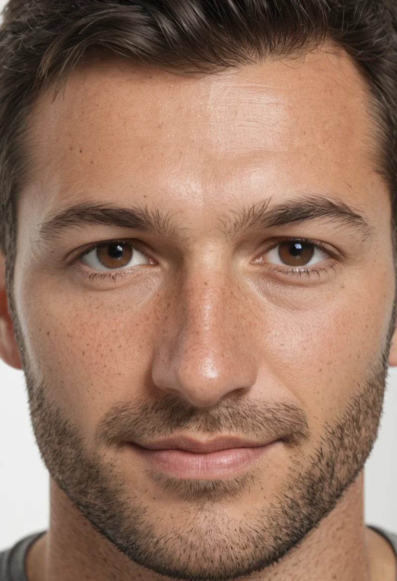 Europäisch, Männlich, Braun Haare, Braun Augen – KI Portrait