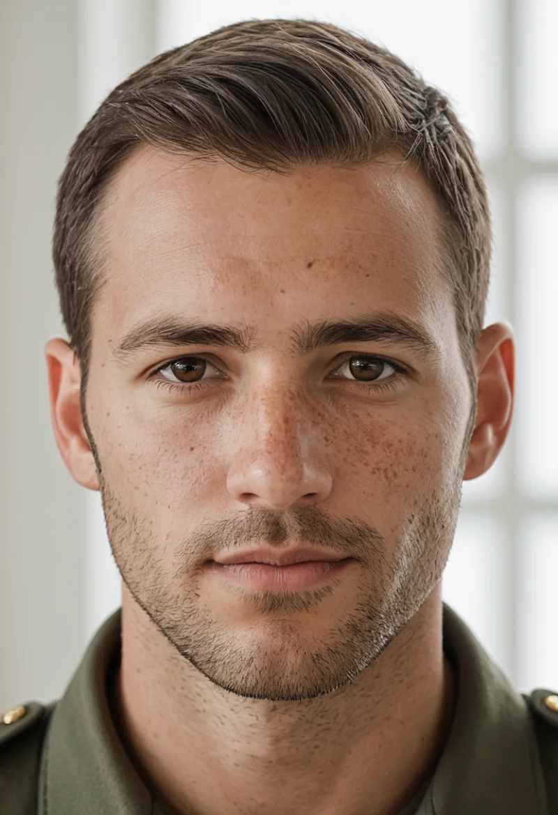 Europäisch, Männlich, Braun Haare, Braun Augen – KI Portrait