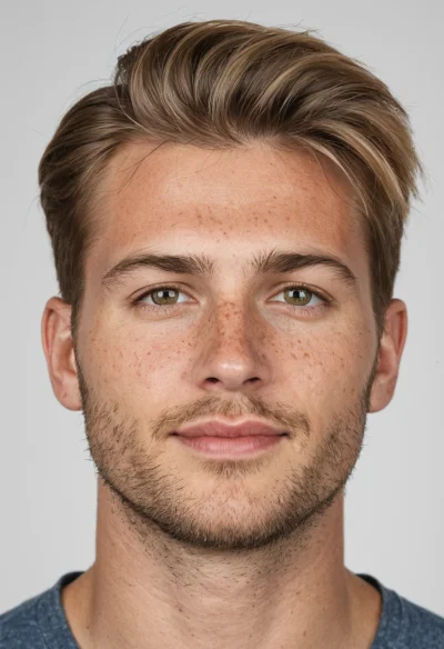 Europäisch, Männlich, Braun Haare, Braun Augen – KI Portrait