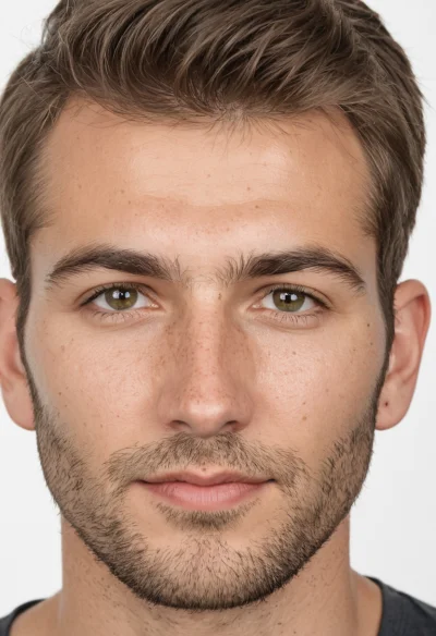 Europäisch, Männlich, Braun Haare, Braun Augen – KI Portrait