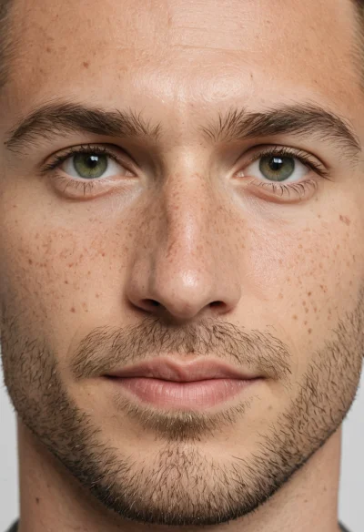 Europäisch, Männlich, Blond Haare, Grün Augen – KI Portrait