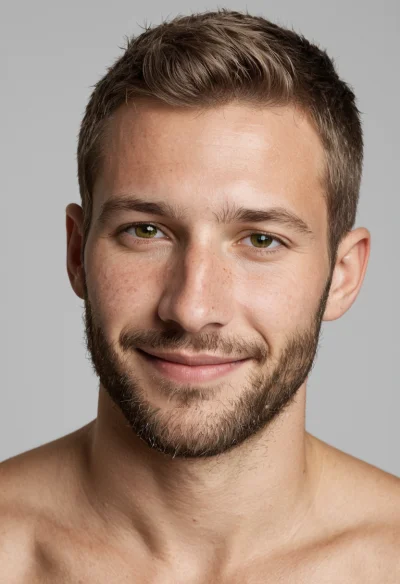 Europäisch, Männlich, Braun Haare, Braun Augen – KI Portrait