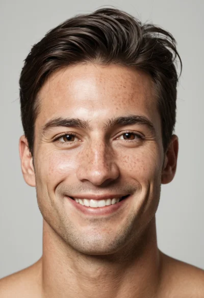 Europäisch, Männlich, Braun Haare, Braun Augen – KI Portrait
