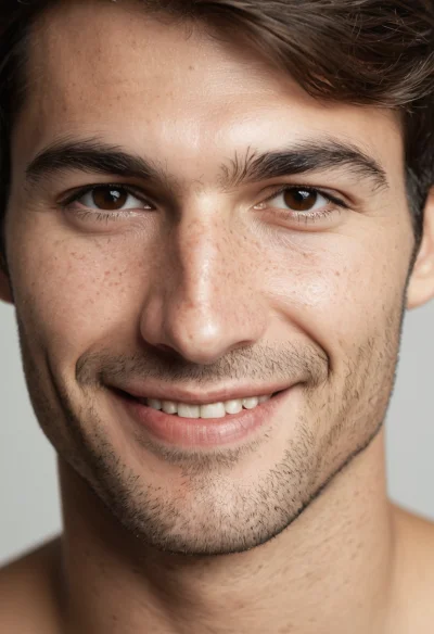 Europäisch, Männlich, Braun Haare, Braun Augen – KI Portrait