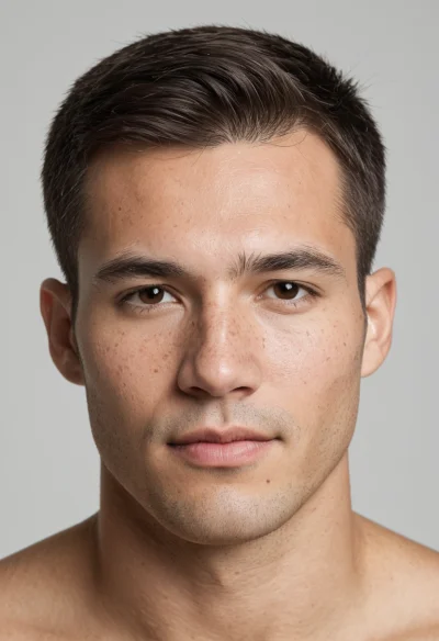 Europäisch, Männlich, Braun Haare, Braun Augen – KI Portrait
