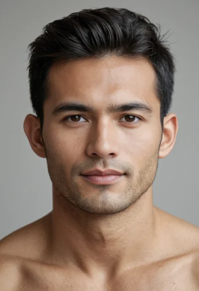 Europäisch, Männlich, Braun Haare, Braun Augen – KI Portrait