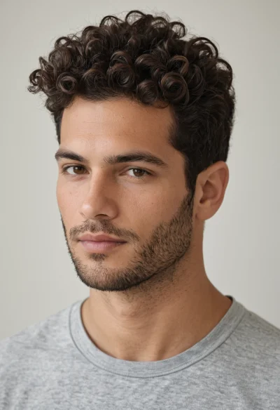 Europäisch, Männlich, Braun Haare, Braun Augen – KI Portrait