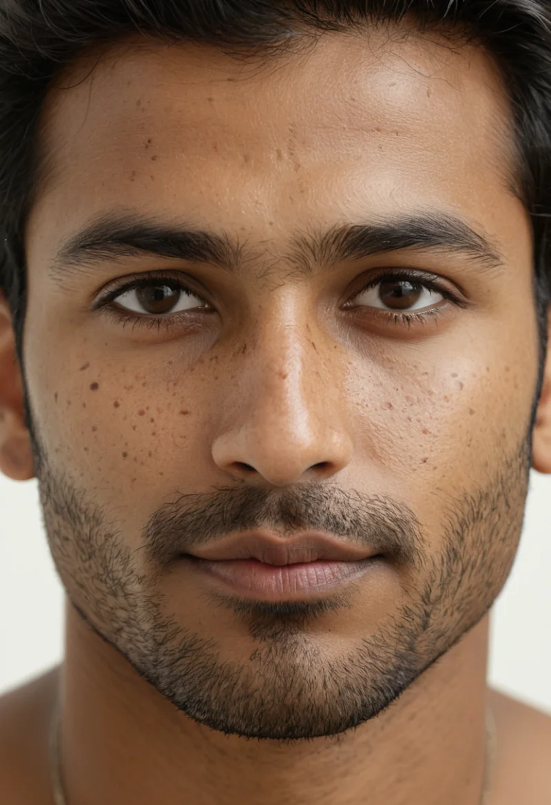 Indisch, Männlich, Schwarz Haare, Braun Augen – KI Portrait
