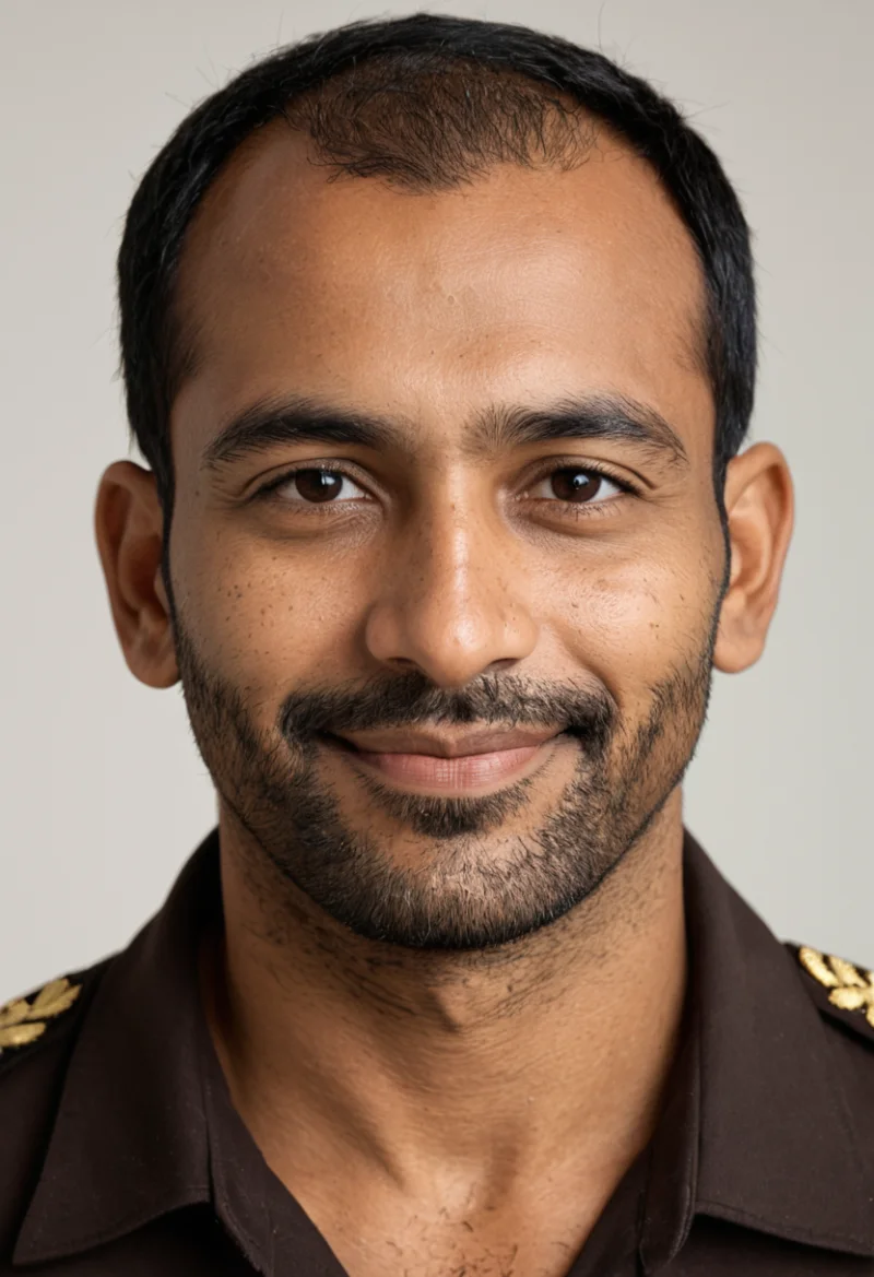 Arabisch, Männlich, Schwarz Haare, Braun Augen – KI Portrait