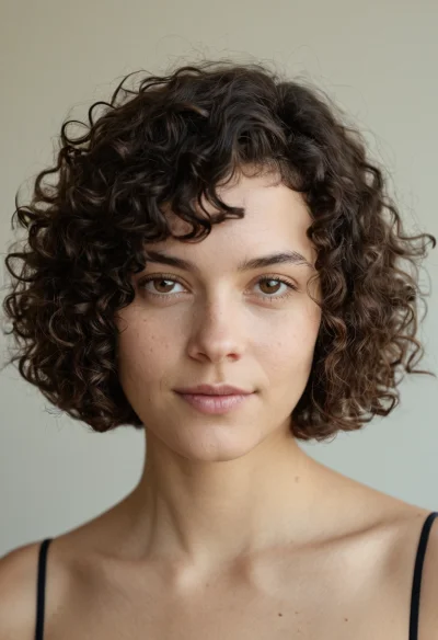 Europäisch, Weiblich, Braun Haare, Braun Augen – KI Portrait