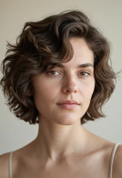 Europäisch, Weiblich, Braun Haare, Braun Augen – KI Portrait